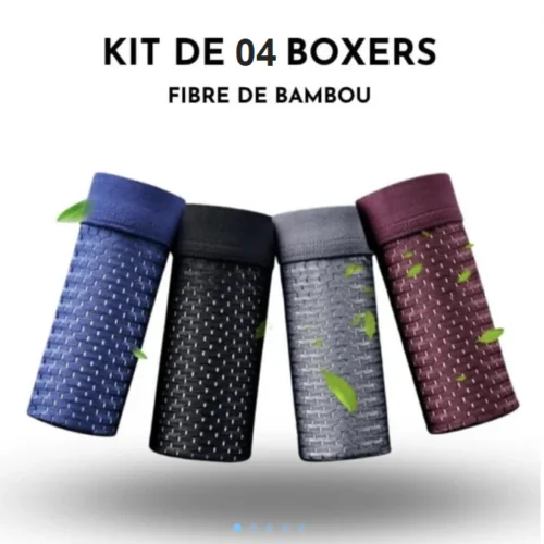 ✨Kit 4 Boxers Slip - Culotte en Fibre de Bambou🌿