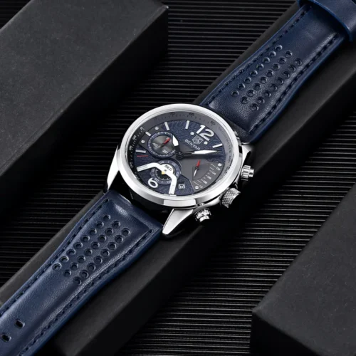 H03bed4a7c3b1429a8d39c30520cecabbE_b5ad42dc-09af-4a30-8939-460054129fea BENYAR 5171M Chronographe Montre-bracelet de luxe pour homme Quartz.