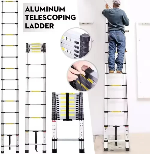 Échelle Portable Pliable Et Rétractable En Aluminium