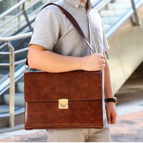 Sac business en cuir de luxe pour homme